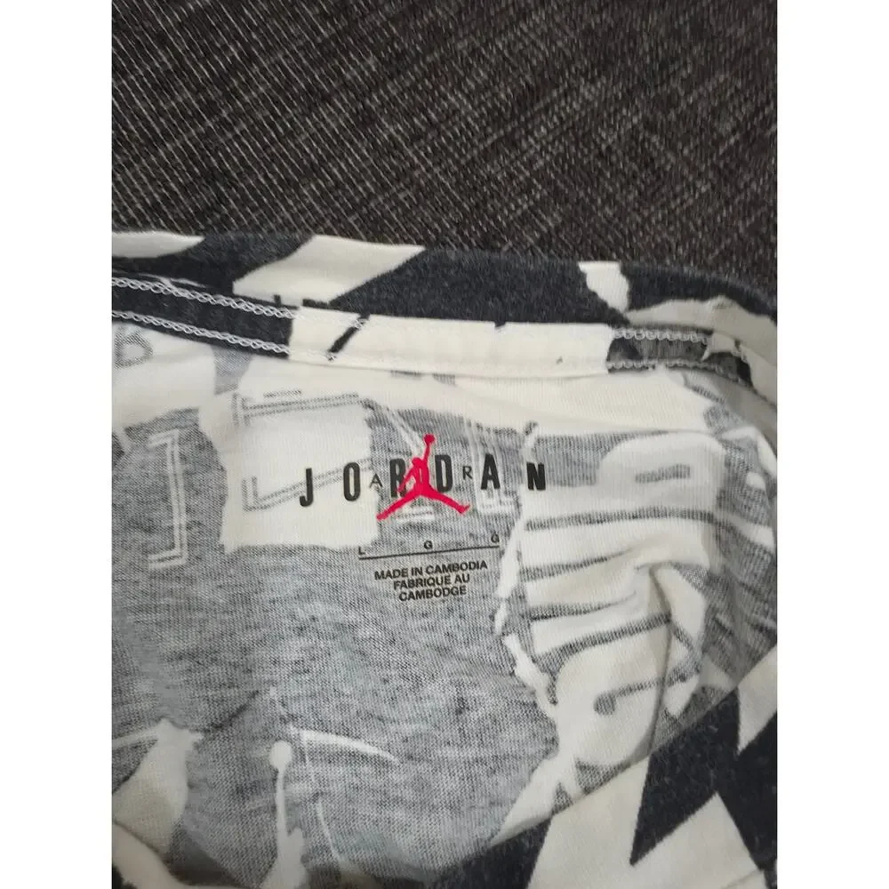 Nike Jordan Jumpman Flight Allover Printed Graphic T-Shirt Men's L DA9877-010